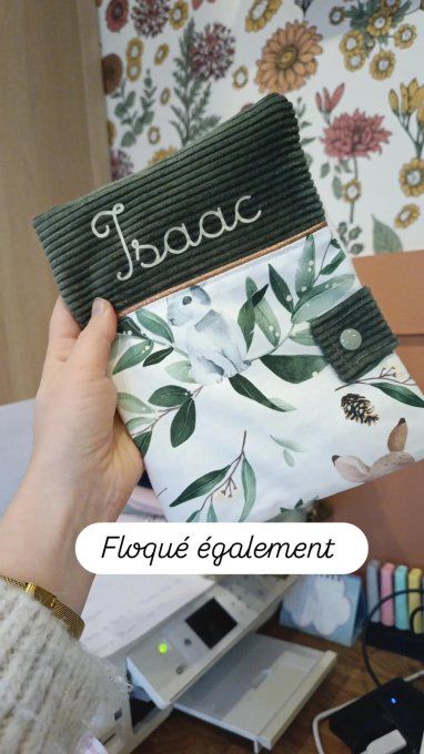 Protège carnet de santé floqué Isaac