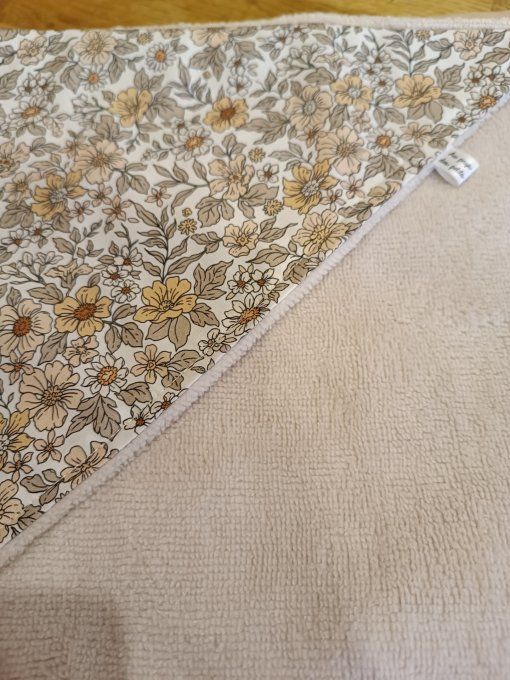 Ensemble sortie de bain fleurs sauge